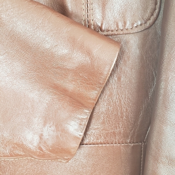 VTG Howard's Mens Leather Sport Coat Made in the USA Size 46 - Picture 8 of 12